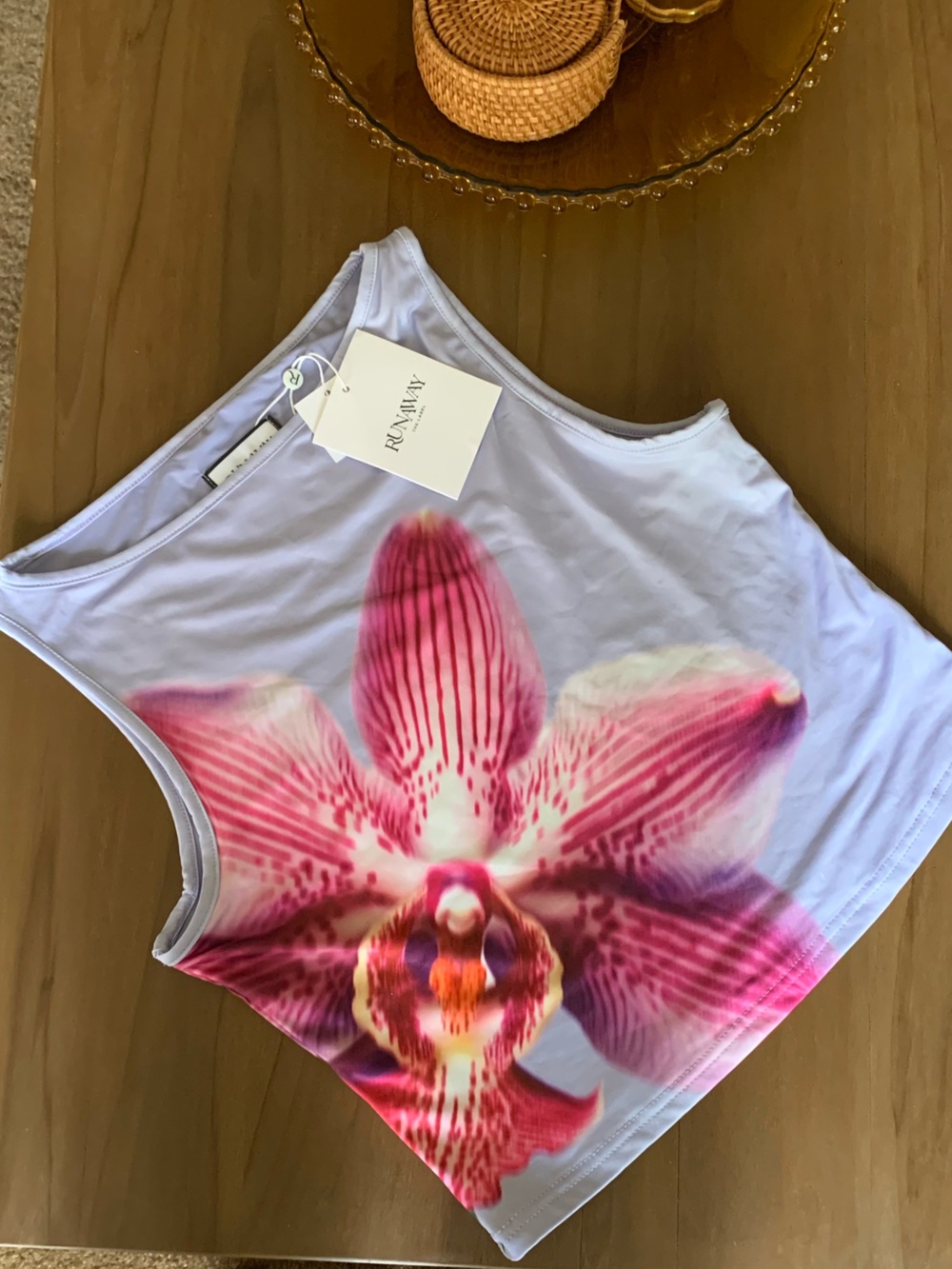 REVOLVE Runaway The Label Lavender & Pink Floral Cropped Tank Top